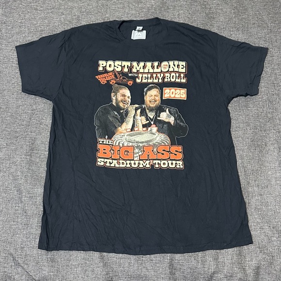 Gildan Other - Gildan Men's Post Malone With Jelly Roll 2025 Big Ass Stadium Tour Shirt